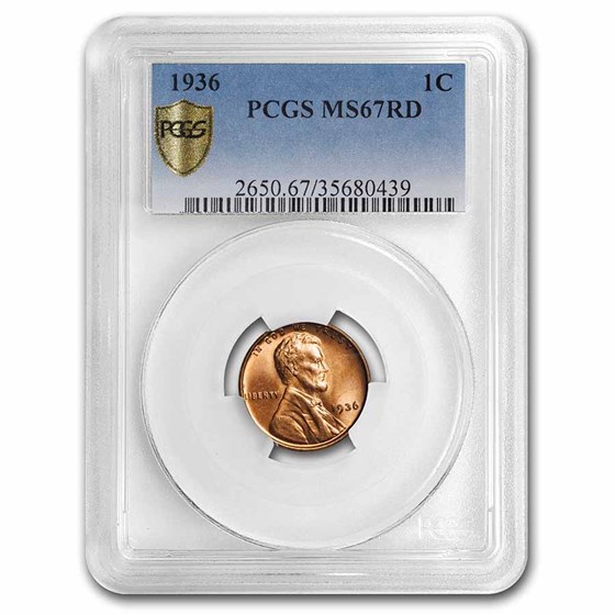 1936 Lincoln Cent MS-67 PCGS (Red) 1936 Lincoln Cent MS-67 PCGS (Red)
